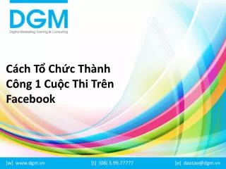 c ch t ch c th nh c ng 1 cu c thi tr n facebook
