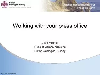 Working with your press office