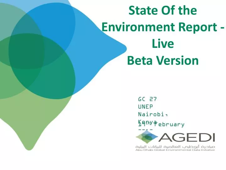 state of the environment report live beta version