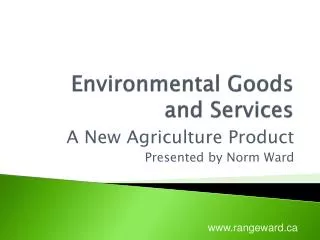 Environmental Goods and Services
