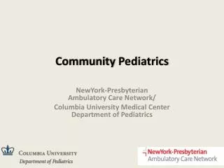 Community Pediatrics