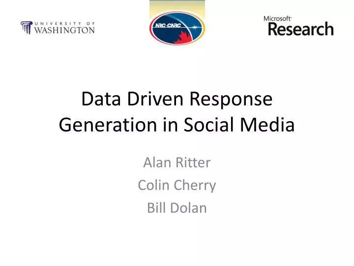 data driven response generation in social media