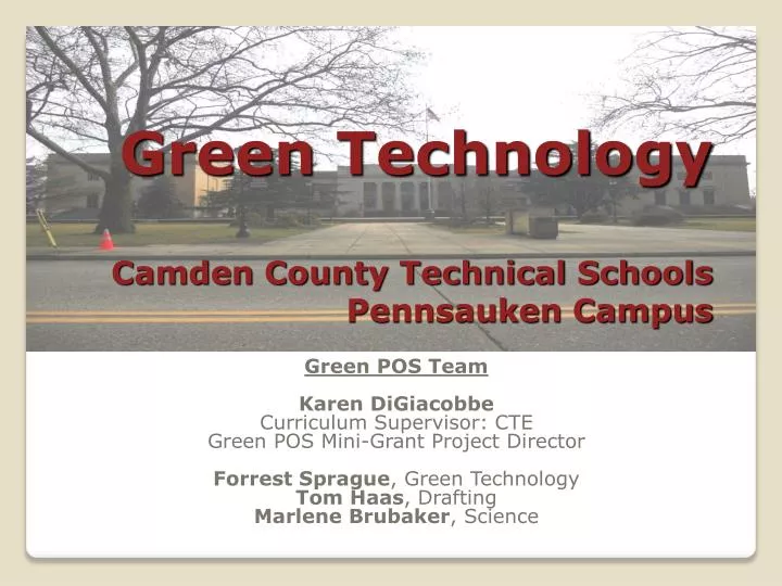 green technology camden county technical schools pennsauken campus