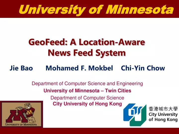 geofeed a location aware news feed system