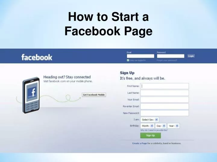 how to start a facebook page