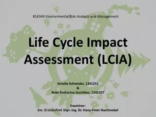 Life Cycle Impact Assessment (LCIA)