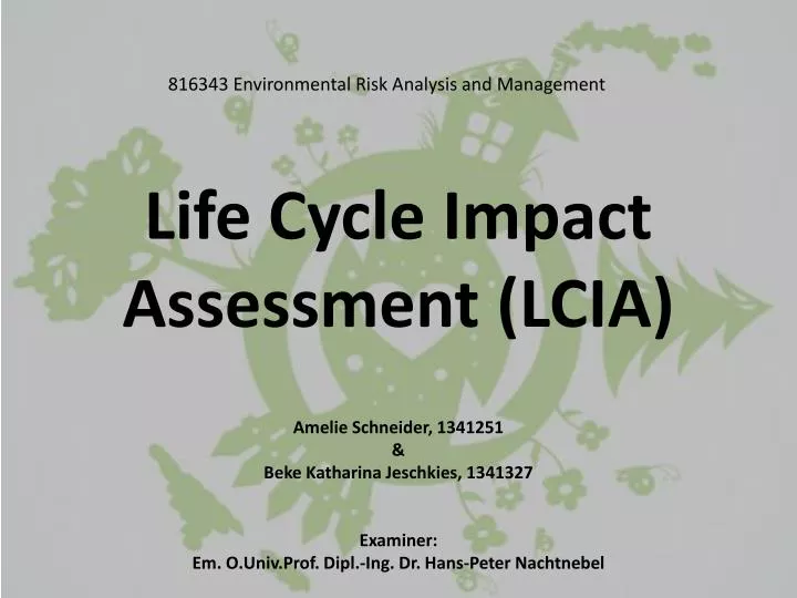 life cycle impact assessment lcia