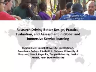 Research Driving Better Design, Practice, Evaluation, and Assessment in Global and Immersive Service-learning