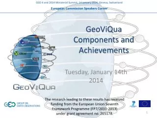 GeoViQu a Components and Achievements