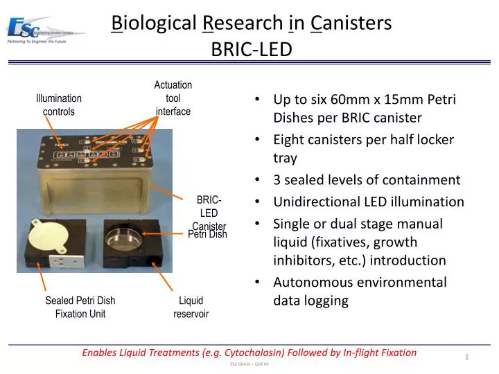 b iological r esearch i n c anisters bric led