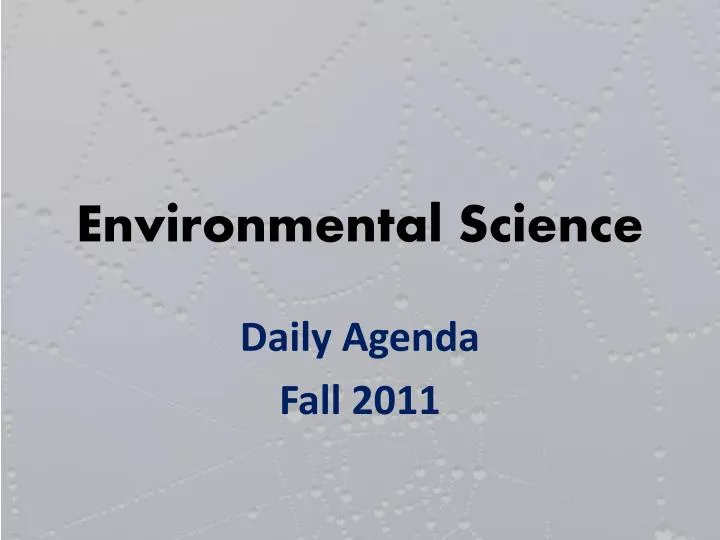 environmental science