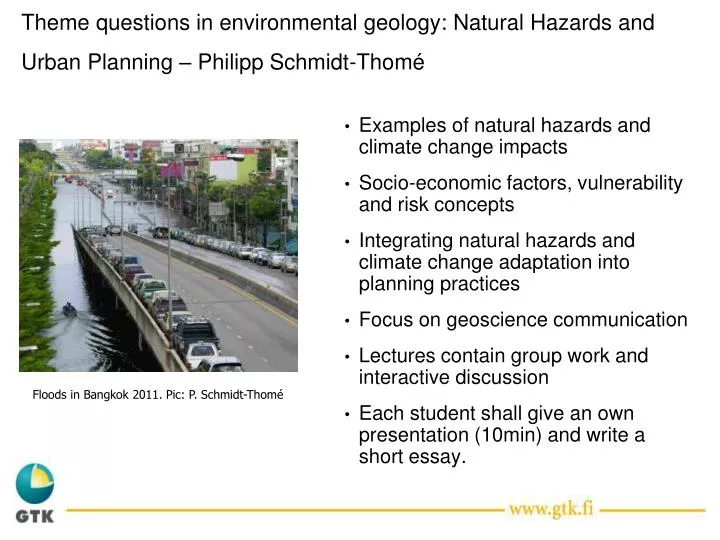 theme questions in environmental geology natural hazards and urban planning philipp schmidt thom