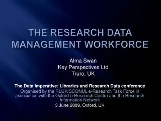 The research data management workforce