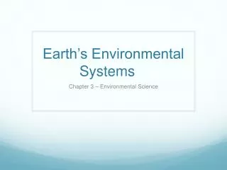 earth s environmental systems