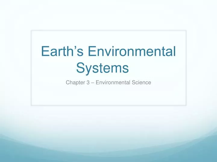 earth s environmental systems