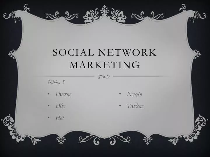 social network marketing