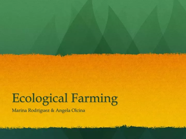 ecological farming