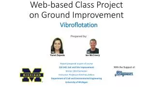 Web-based Class Project on Ground Improvement