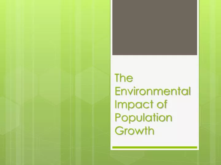 the environmental impact of population growth