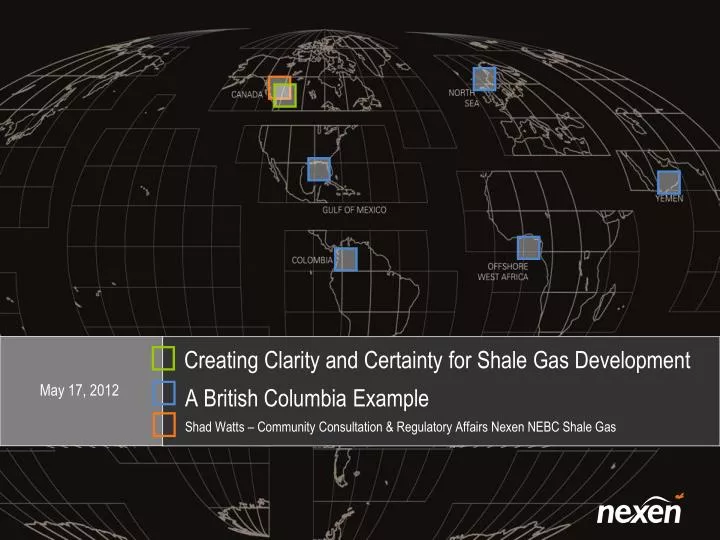creating clarity and certainty for shale gas development