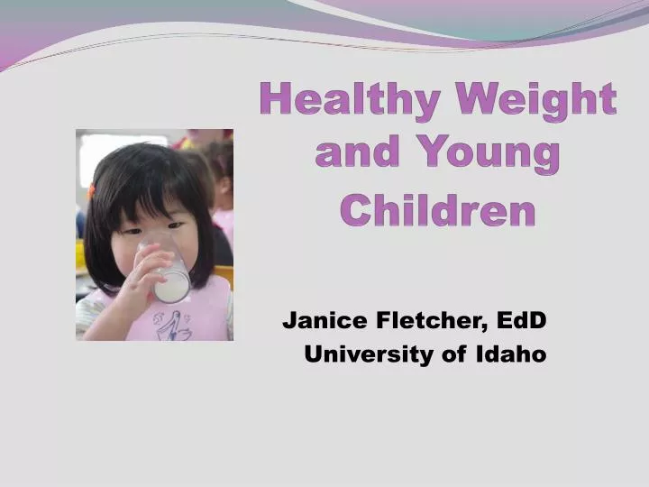 healthy weight and young children
