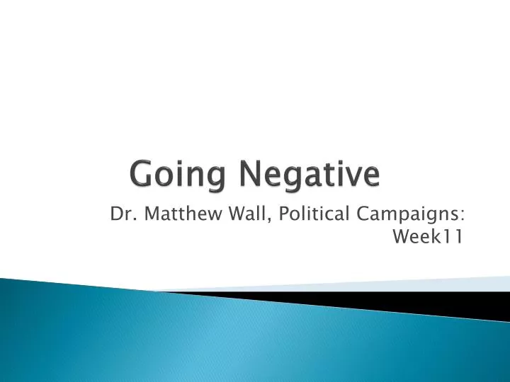 going negative