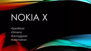 nokia x