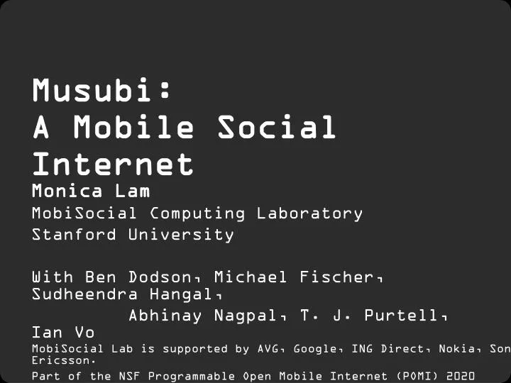 musubi a mobile social internet