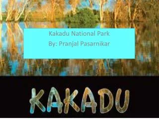 Kakadu National Park By: Pranjal Pasarnikar