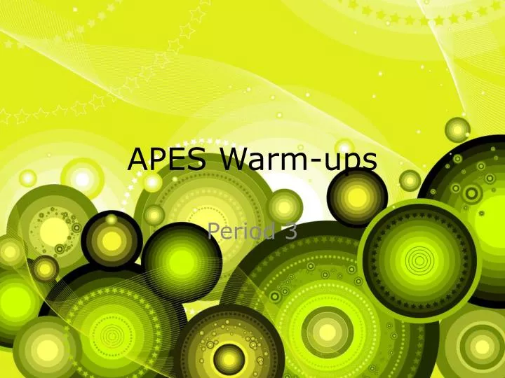 apes warm ups