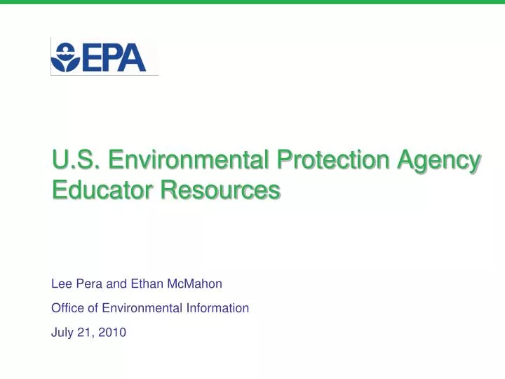 u s environmental protection agency educator resources