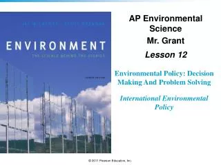 Environmental Policy: Decision Making And Problem Solving International Environmental Policy