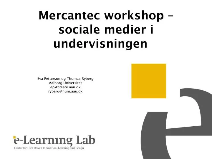 mercantec workshop sociale medier i undervisningen