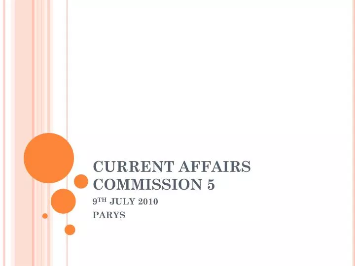 current affairs commission 5