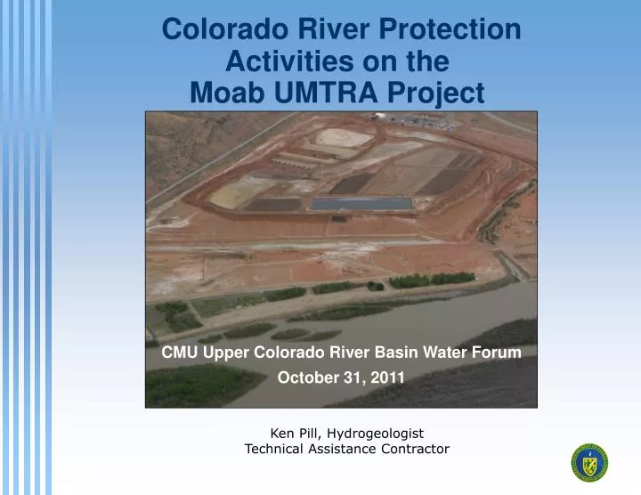 colorado river protection activities on the moab umtra project