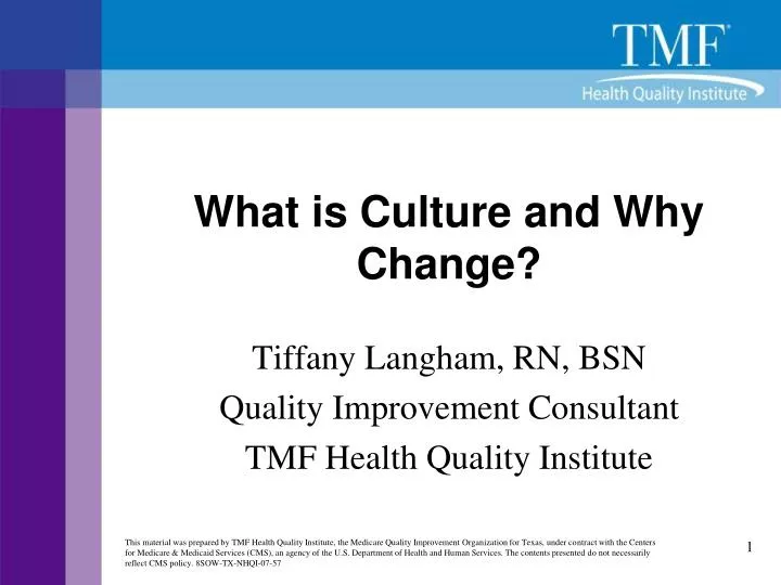 what is culture and why change