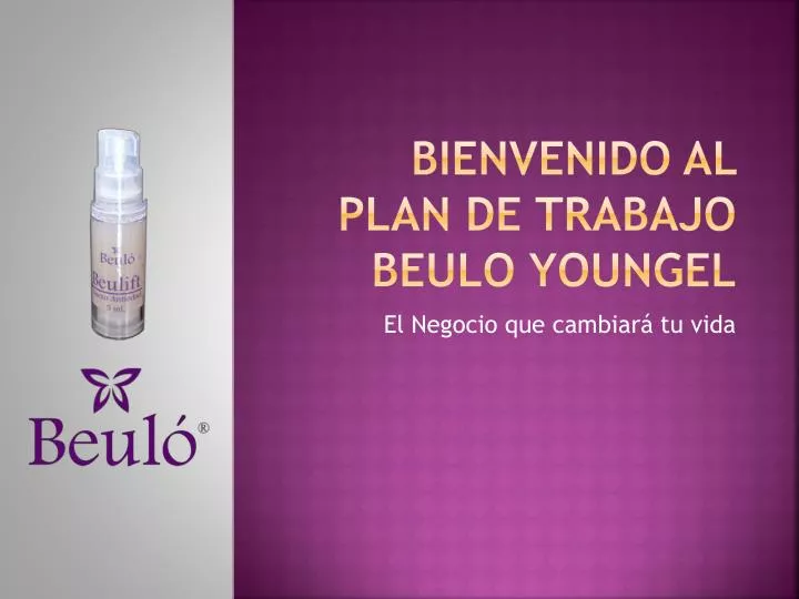 bienvenido al plan de trabajo beulo youngel