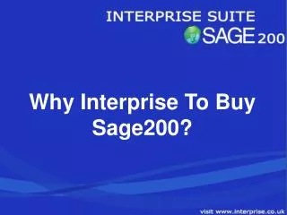Why Interprise To Buy Sage200?