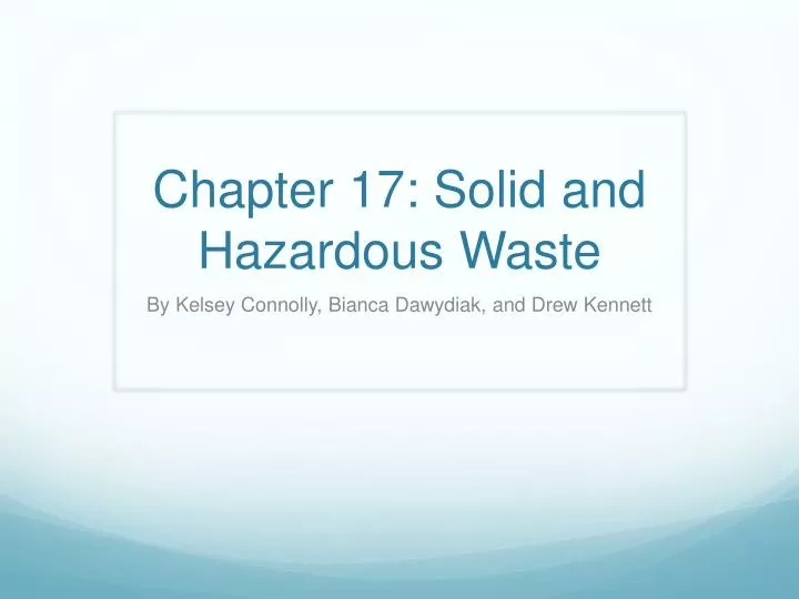 chapter 17 solid and hazardous waste