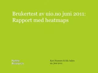 Brukertest av uio.no juni 2011: Rapport med heatmaps