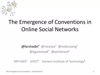 The Emergence of Conventions in Online Social Networks