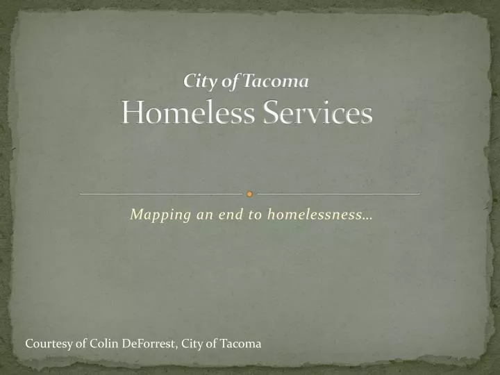 city of tacoma homeless services