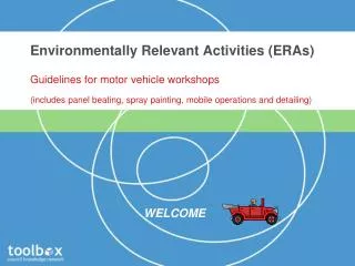 Environmentally Relevant Activities (ERAs)