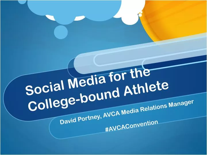 social media for the college bound athlete