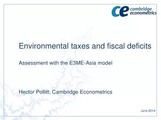 Environmental taxes and fiscal deficits