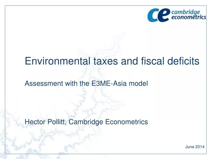 environmental taxes and fiscal deficits