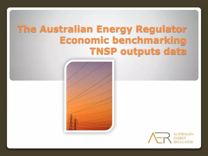 the australian energy regulator economic benchmarking tnsp outputs data
