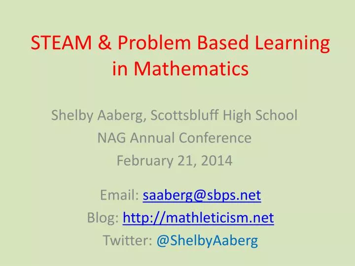 steam problem based learning in mathematics