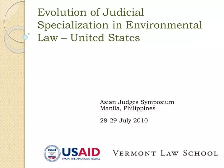 evolution of judicial specialization in environmental law united states
