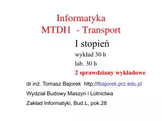 informatyka mtdi1 transport
